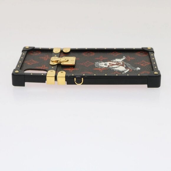 Authentic LOUIS VUITTON Monogram Cat Eye Trunk iPhone Case bst504-112825 - Picture 7 of 16